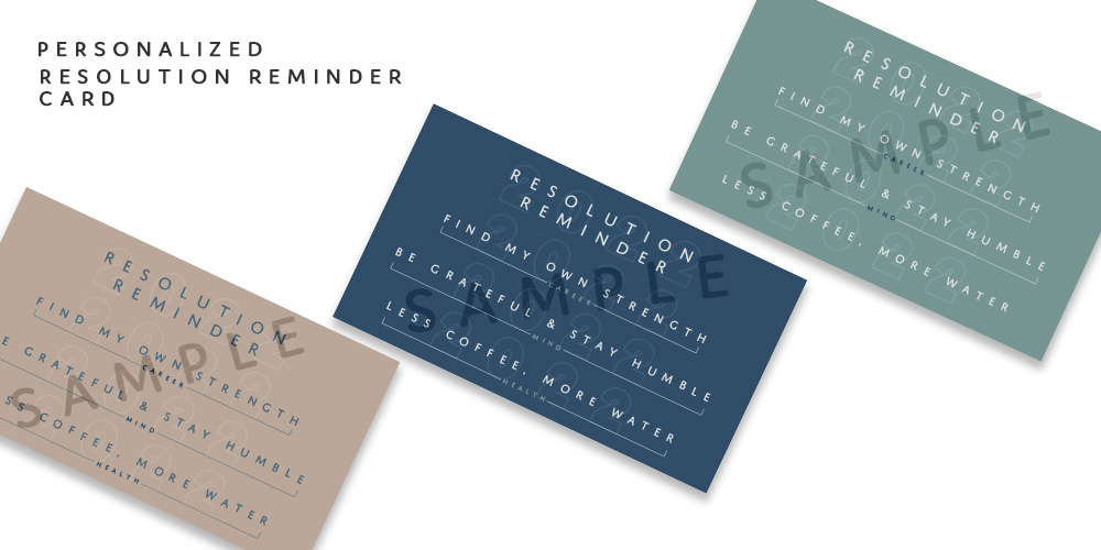 Personalizable Resolution Reminder Card Printable